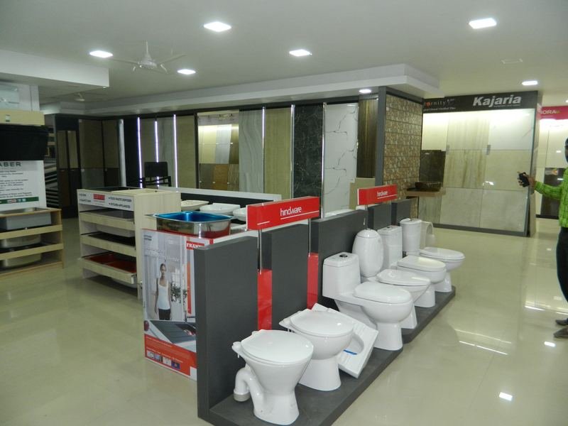 Sanitaryware section of the showroom